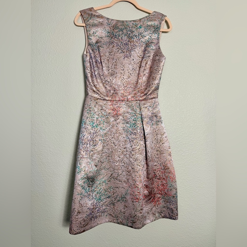 Monique Lhuillier Pastel Floral Midi Dress